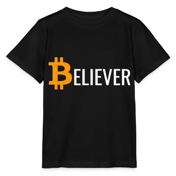 Bitcoin Croyant BTC - T-shirt bio MINI CREATOR Stanley/Stella Enfant - noir - Devant - Mikhail (115cm)