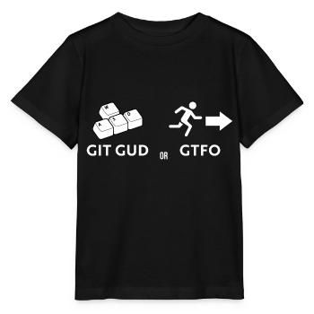 Git gud ou s’en aller - T-shirt bio MINI CREATOR Stanley/Stella Enfant - noir - Devant - Mikhail (115cm)