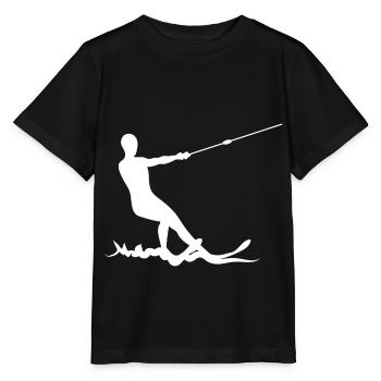 Wasserskier Wasserski Wasserskifahrer - Stanley/Stella Kinder T-Shirt MINI CREATOR  - Schwarz - Vorne - Mikhail (115cm)