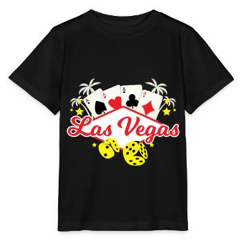 Las Vegas Würfeln Palmen - Stanley/Stella Kinder T-Shirt MINI CREATOR  - Schwarz - Vorne - Mikhail (115cm)