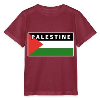 Flagge von Palästina - Stanley/Stella Kinder T-Shirt MINI CREATOR  - Burgunderrot - Vorne - Kain (125cm)