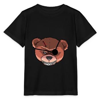 Horreur Teddy Monstre effrayant Zombie Ours Pirate - T-shirt bio MINI CREATOR Stanley/Stella Enfant - noir - Devant - Mikhail (115cm)