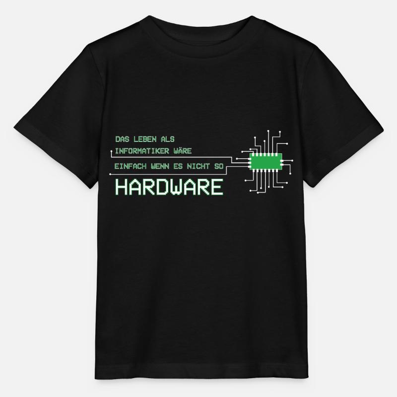 Computer Scientist Technician Life would simply be hardware - Stanley/Stella MINI CREATOR Kids’ T-Shirt - black