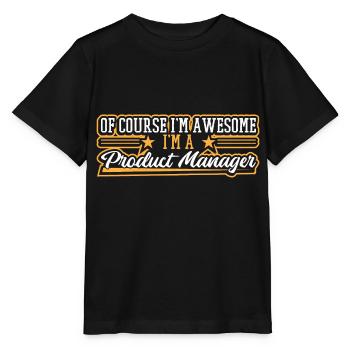 Awesome product manager - T-shirt bio MINI CREATOR Stanley/Stella Enfant - noir - Devant - Mikhail (115cm)