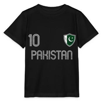 Pakistan Fußball Mannschaft - Stanley/Stella Kinder T-Shirt MINI CREATOR  - Schwarz - Vorne - Mikhail (115cm)