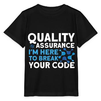 QA Ingenieur QA Tester Software Tester - Stanley/Stella Kinder T-Shirt MINI CREATOR  - Schwarz - Vorne - Mikhail (115cm)