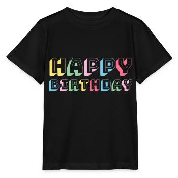 Happy Birthday Greeting Gift Idea - Stanley/Stella MINI CREATOR Kids’ T-Shirt - black - Front - Mikhail (115cm)