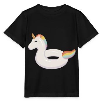Symbole licorne Animal aquatique - T-shirt bio MINI CREATOR Stanley/Stella Enfant - noir - Devant - Mikhail (115cm)