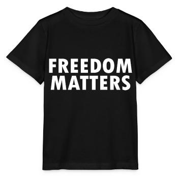 Freedom matters - Stanley/Stella MINI CREATOR Kids’ T-Shirt - black - Front - Mikhail (115cm)