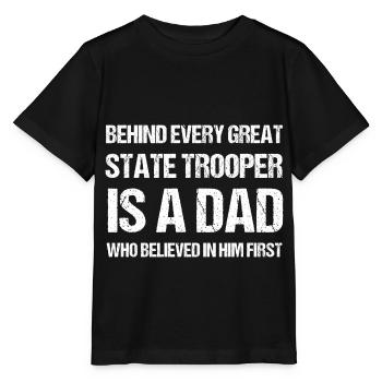 Papa Policier Du Service de Police Policier - T-shirt bio MINI CREATOR Stanley/Stella Enfant - noir - Devant - Mikhail (115cm)