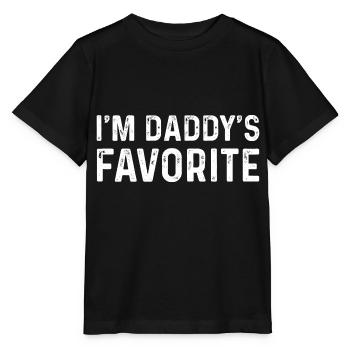 Sarkastischen Humor Geschwister I m Daddy s Favorite - Stanley/Stella Kinder T-Shirt MINI CREATOR  - Schwarz - Vorne - Mikhail (115cm)