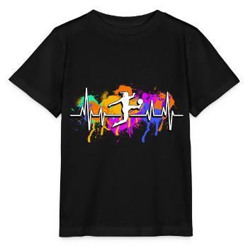 Female Soccer Soccer Heartbeat - Stanley/Stella MINI CREATOR Kids’ T-Shirt - black - Front - Mikhail (115cm)