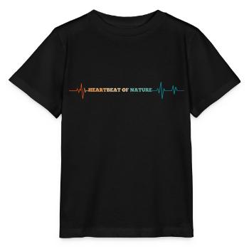 Heartbeat of nature retro heartbeat - Stanley/Stella MINI CREATOR Kids’ T-Shirt - black - Front - Mikhail (115cm)