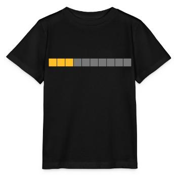 Ladebalken gelb-orange, grau - Stanley/Stella Kinder T-Shirt MINI CREATOR  - Schwarz - Vorne - Mikhail (115cm)