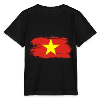 Vietnam Flag - Stanley/Stella MINI CREATOR Kids’ T-Shirt - black - Front - Mikhail (115cm)