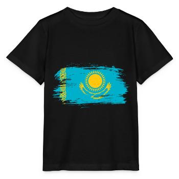 Kasachstan Flagge - Stanley/Stella Kinder T-Shirt MINI CREATOR  - Schwarz - Vorne - Mikhail (115cm)
