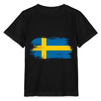 Drapeau suédois - T-shirt bio MINI CREATOR Stanley/Stella Enfant - noir - Devant - Mikhail (115cm)