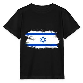 Israel flag - Stanley/Stella MINI CREATOR Kids’ T-Shirt - black - Front - Mikhail (115cm)