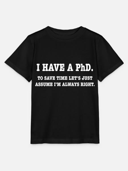 Phd Student Geschenk - Stanley/Stella T-shirt MINI CREATOR til børn - sort
