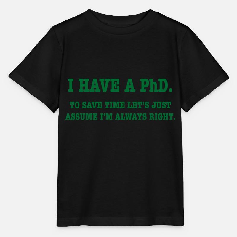 Phd Student Cadeau - T-shirt bio MINI CREATOR Stanley/Stella Enfant - noir