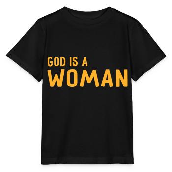 God is a woman Feminist Feminist Cadeau - T-shirt bio MINI CREATOR Stanley/Stella Enfant - noir - Devant - Mikhail (115cm)