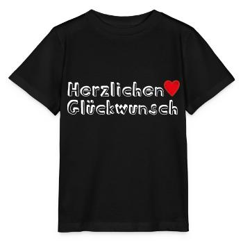 Herzlichen Glückwunsch Geschenkidee - Stanley/Stella Kinder T-Shirt MINI CREATOR  - Schwarz - Vorne - Mikhail (115cm)
