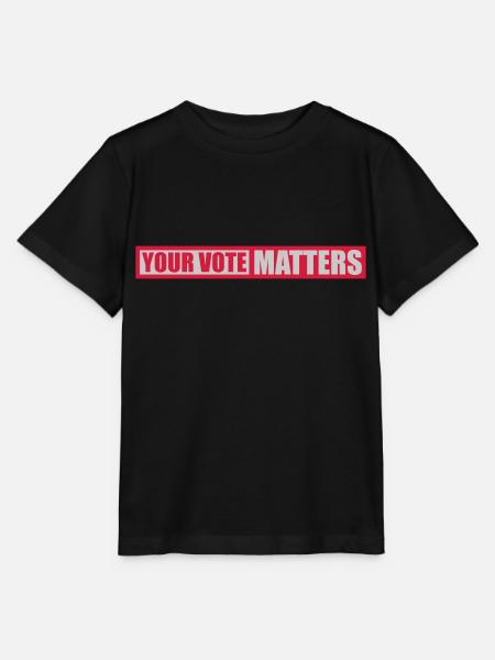 your vote matters Zitat - Stanley/Stella Kinder T-Shirt MINI CREATOR - Schwarz