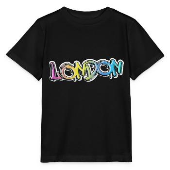 Londres Angleterre UK City Graffiti Spray Sprayer - T-shirt bio MINI CREATOR Stanley/Stella Enfant - noir - Devant - Mikhail (115cm)