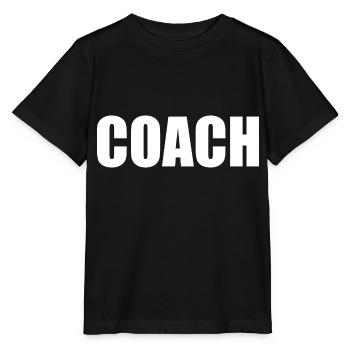 Coach on the back - Stanley/Stella MINI CREATOR Kids’ T-Shirt - black - Front - Mikhail (115cm)
