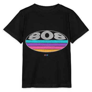 808 Analog SYNTHESIZER Drum Machine - Stanley/Stella Kinder T-Shirt MINI CREATOR  - Schwarz - Vorne - Mikhail (115cm)