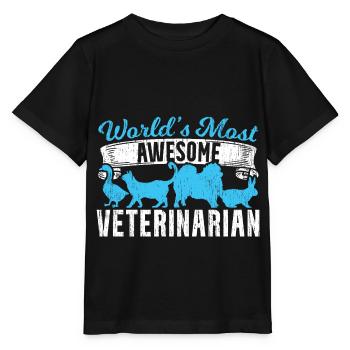 Weltbester Tierarzt - Stanley/Stella Kinder T-Shirt MINI CREATOR  - Schwarz - Vorne - Mikhail (115cm)