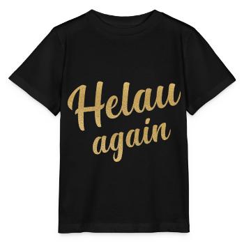 Helau Gold Glitter - Stanley/Stella Kinder T-Shirt MINI CREATOR  - Schwarz - Vorne - Mikhail (115cm)