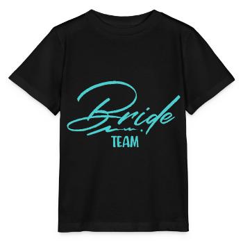 Team Bride - Stanley/Stella Kinder T-Shirt MINI CREATOR  - Schwarz - Vorne - Mikhail (115cm)