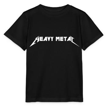Heavy Metal lica Logo Schrift Musik Hardrock Stil - Stanley/Stella Kinder T-Shirt MINI CREATOR  - Schwarz - Vorne - Mikhail (115cm)