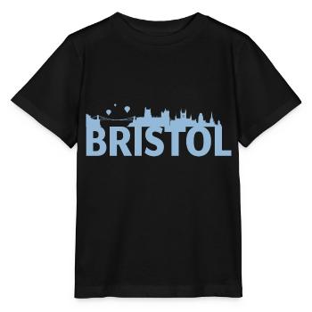 Bristol Angleterre capitale Skyline UK - T-shirt bio MINI CREATOR Stanley/Stella Enfant - noir - Devant - Mikhail (115cm)