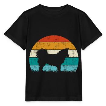 Icelandic Dog Vintage Retro - Stanley/Stella MINI CREATOR Kids’ T-Shirt - black - Front - Mikhail (115cm)