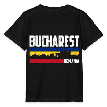 Bukarest Rumänien Stadt Rumänisch Bucharest - Stanley/Stella Kinder T-Shirt MINI CREATOR  - Schwarz - Vorne - Mikhail (115cm)