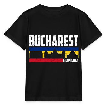 Bukarest Rumänien Stadt Rumänisch Bucharest - Stanley/Stella Kinder T-Shirt MINI CREATOR  - Schwarz - Vorne - Mikhail (115cm)