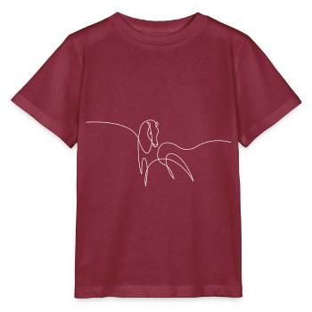 Horse Horses Rider elegant line - Stanley/Stella MINI CREATOR Kids’ T-Shirt - burgundy - Front - Kain (125cm)