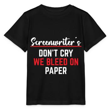 Screenwriter We Bleed on Paper - Stanley/Stella MINI CREATOR Kids’ T-Shirt - black - Front - Mikhail (115cm)