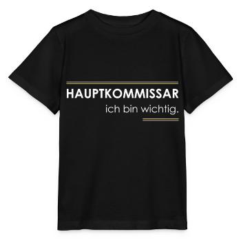 Polizeihauptkommissar - Stanley/Stella Kinder T-Shirt MINI CREATOR  - Schwarz - Vorne - Mikhail (115cm)