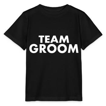 Team groom - Stanley/Stella MINI CREATOR Kids’ T-Shirt - black - Front - Mikhail (115cm)