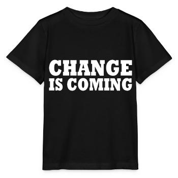 Change is coming - Stanley/Stella Kinder T-Shirt MINI CREATOR  - Schwarz - Vorne - Mikhail (115cm)