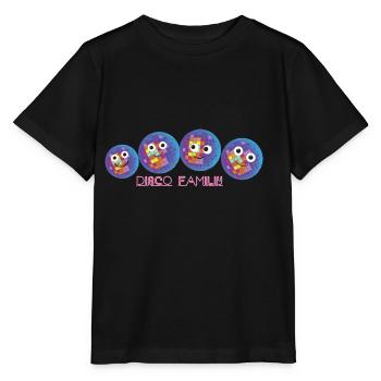 famille disco, famille, bal disco, discothèque - T-shirt bio MINI CREATOR Stanley/Stella Enfant - noir - Devant - Mikhail (115cm)