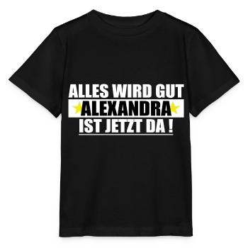 Alexandra Last Name First Name Birthday - Stanley/Stella MINI CREATOR Kids’ T-Shirt - black - Front - Mikhail (115cm)