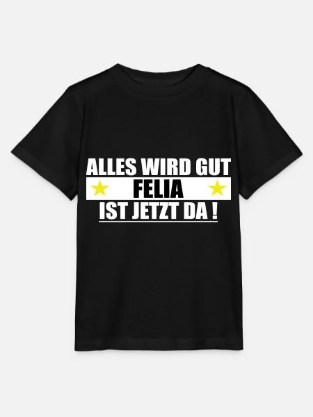 Felia Name Vorname Geburtstag - Stanley/Stella Kinder T-Shirt MINI CREATOR - Schwarz