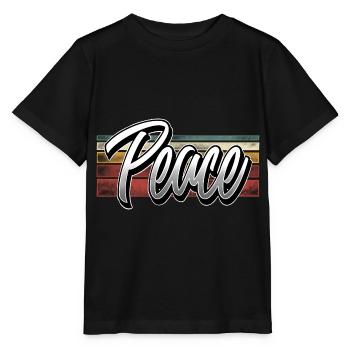 Peace - Stanley/Stella Kinder T-Shirt MINI CREATOR  - Schwarz - Vorne - Mikhail (115cm)