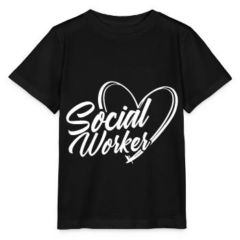 Social worker Social work Occupation Social - Stanley/Stella MINI CREATOR Kids’ T-Shirt - black - Front - Mikhail (115cm)