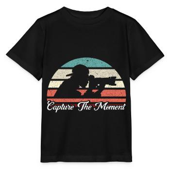 Cameraman Gift for Photographer - Stanley/Stella MINI CREATOR Kids’ T-Shirt - black - Front - Mikhail (115cm)