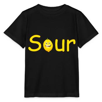 Sour lemon grinning comic - Stanley/Stella MINI CREATOR Kids’ T-Shirt - black - Front - Mikhail (115cm)